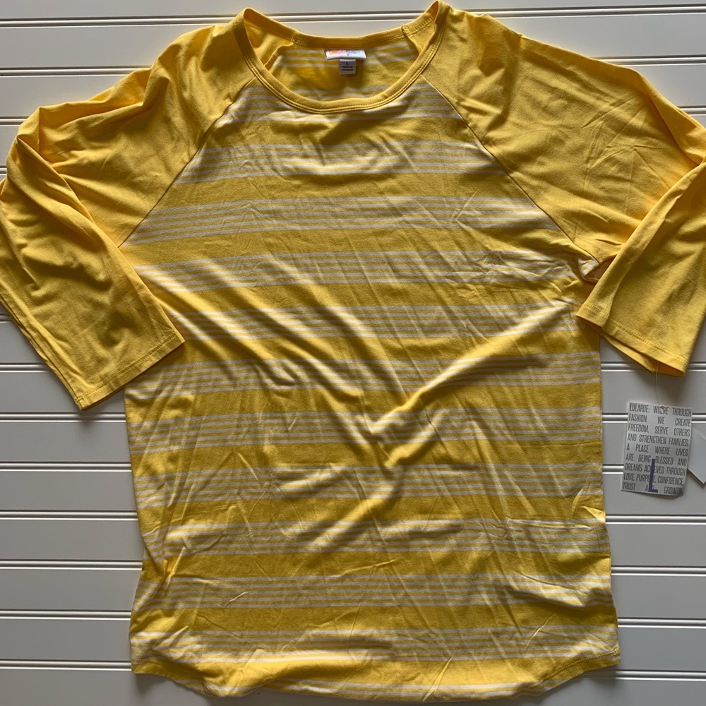 Lularoe yellow striped large Randy